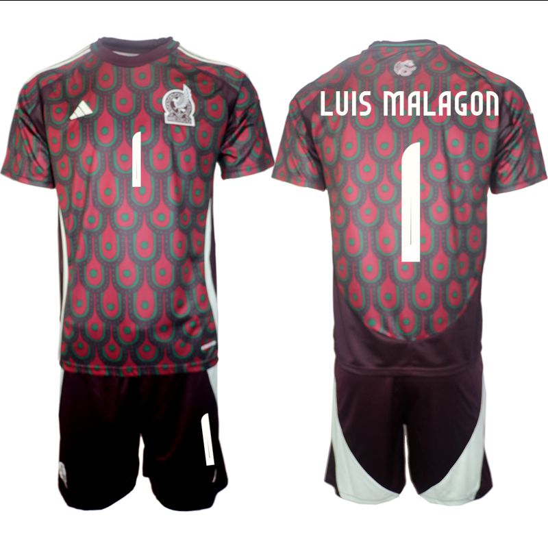 Men 2024-2025 Season Mexico home red #1 Soccer Jersey->customized soccer jersey->Custom Jersey